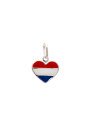 Pingente AG Coracao 12mm Bandeira "Holanda" (Resina) - G5 - 12mm x 17mm - 0.82gr