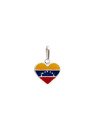 Pingente AG Coracao 12mm Bandeira "Venezuela" (Resina) - G5 - 12mm x 17mm - 0.75gr