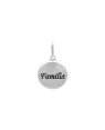 Pingente AG Redondo Liso "Familia" (Resina) - G3 - 15mm x 24mm - 1.65gr