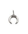 Pingente AG (Envelhecida) Chifre Boho  - G3 - 20mm x 30mm - 1.61gr