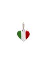 Pingente AG Coracao 12mm Bandeira "Italia" (Resina) - G5 - 12mm x 17mm - 0.82gr