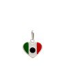 Pingente AG Coracao 12mm Bandeira "Mexico" (Resina) - G5 - 12mm x 17mm - 0.80gr