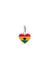 Pingente Ag Coracao 12mm Bandeira "Bolivia" (Resina) - G5 - 12mm x 17mm - 0.80gr
