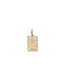 Pingente Retangulo c/ N.S.Aparecida  e Oracao (Rodio) - 00 - 13mm x 28mm - 1.72gr
