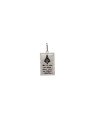 Pingente AG (Envelhecido) Retangulo c/ N.S.Aparecida  e Oracao  - G1 - 13mm x 28mm - 2.19gr