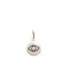 Pingente AG Redondo Liso 11mm c/ Olho Grego (Resina) - G3 - 11mm x 20mm - 0.99gr