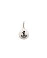 Pingente AG Redondo Liso 11mm c/ Ancora (Resina) - G3 - 11mm x 20mm - 0.88gr