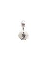 Pingente AG Berloque Redondo Liso 11mm c/ Nota Musical  (Resina) - G5 - 11mm x 22mm - 1.43gr