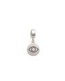 Pingente AG Berloque Redondo Liso 11mm c/ Olho Grego (Resina) - G5 - 11mm x 22mm - 1.47gr
