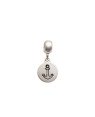 Pingente AG Berloque Redondo Liso 11mm c/ Ancora (Resina) - G5 - 11mm x 22mm - 1.35gr