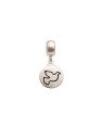 Pingente AG Berloque Redondo Liso 11mm c/ Espirito Santo (Resina) - G5 - 11mm x 22mm - 1.50gr
