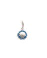 Pingente AG Redondo Torcido 11mm c/ Concha (Coral) - G5 - 11mm x 20mm - 0.95gr