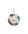 Pingente AG Bussola 20mm c/ Resina - G5 - 20mm x 29mm - 2.72gr