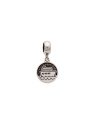 Pingente AG Envelhecido Berloque Redondo Navio  - G5 - 11mm x 24mm - 1.43gr