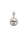 Pingente AG Berloque Amor  (Envelhecido) - G5 - 12mm x 25mm - 1.60gr