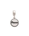 Pingente AG Berloque Peace (Envelhecido) - G5 - 12mm x 25mm - 1.57gr