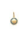 Pingente Redondo 12mm Borda Torcida Concha (Resina) - 00 - 12mm x 21mm - 0.88gr