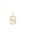 Pingente Letra N - 00 - 11mm x 22mm - 0.59gr