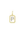 Pingente Letra P - 00 - 11mm x 22mm - 0.63gr
