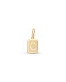 Pingente Retangular Letra Q (S/ Rodio) - 00 - 10mm x 20mm - 1.10gr