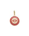 Pingente Olho Grego 20mm (Rosa Escuro/Branco/Rosa/ Lavanda) - 00 - 20mm x 31mm - 2.23gr