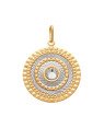 Pingente Mandala Detalhes Diamantados (Pedra Chaton/Rodio) - 00 - 30mm x 40mm - 4.94gr