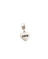 Pingente AG Berloque Coracao Liso Amor (Verso/Love) - G5 - 10mm x 21mm - 1.34gr