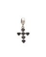 Pingente AG Envelhecido Berloque Cruz 6 Coracoes c/ Bolinhas  - G5 - 12mm x 20mm - 1.13gr