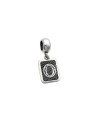 Pingente AG Berloque Envelhecido Retangular Letra O  - G5 - 10mm x 23mm - 1.84gr