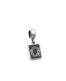 Pingente AG Berloque Envelhecido Retangular Letra Q  - G5 - 10mm x 23mm - 1.94gr