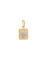 Pingente Placa c/ N. Sra. Gracas e Oracao Atras (Rodio) - 00 - 10mm x 20mm - 1.05gr