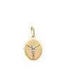 Pingente Oval Liso c/ Cristo (Rodio) - 00 - 13mm x 26mm - 1.64gr