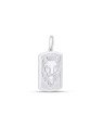 Pingente AG (S/ Envelhecer) Escapulario Leao de Juda  - G3 - 13mm x 29mm - 2.28gr