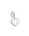 Pingente AG Berloque Coracao Diamantado - G5 - 11mm x 20mm - 1.14gr