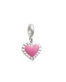 Pingente AG Berloque Coracao Borda Diamantada p/ Resina - G5 - 11mm x 20mm - 1.16gr