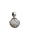 Pingente AG (Envelhecido) Berloque Concha Borda Torcida 13mm - G5 - 13mm x 23mm - 1.70gr