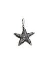 Pingente AG (Envelhecida) Estrela Mar Borda Torcida 20mm  - G3 - 21mm x 29mm - 1.57gr
