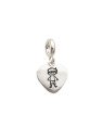 Pingente AG Berloque Coracao Liso c/ Menino "Diamantado Atras"(Resina) - G5 - 11mm x 20mm - 1.21gr
