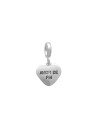 Berloque AG Coracao Liso "Amor De Pai" Diamantado Atras (Resina) - G5 - 11mm x 20mm - 1.24gr