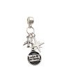 Pingente AG Berloque Cacho Mala/Aviao/Estrela (Envelhecido) - G5 - 14mm x 35mm - 2.15gr