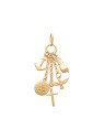 Pingente Cacho Diversos Sorte  - 00 - 12mm x 43mm - 2.18gr