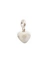 Pingente AG Berloque Coracao Diamantado - G5 - 10mm x 19mm - 1.23gr