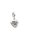 Pingente AG Berloque Coracao  (Amor A Primeira Vista) - G5 - 10mm x 20mm - 1.24gr
