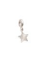 Pingente AG Berloque c/ Estrela  Diamantada - G5 - 8mm x 18mm - 0.74gr