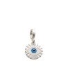 Pingente AG Berloque Olho Grego  (Branco/Azul/Preto) - G5 - 12mm x 20mm - 1.53gr
