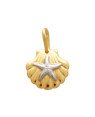 Pingente Concha c/ Estrela Do Mar Estampada (Rodio) - 00 - 13mm x 19mm - 0.91gr