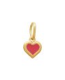 Pingente Coracao Mini Estampado Meio Liso P/ Resina  - 00 - 6mm x 13mm - 0.25gr
