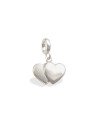 Pingente AG Berloque Coracao Sobrepostos   - G5 - 12mm x 19mm - 1.17gr