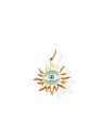 Pingente Sol c/ Olho Grego 24mm (Verde Harmonia) - 00 - 24mm x 34mm - 1.99gr