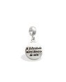 Pingente AG Berloque  "A Felicidade Mora Dentro de Mim" - G5 - 11mm x 24mm - 1.49gr